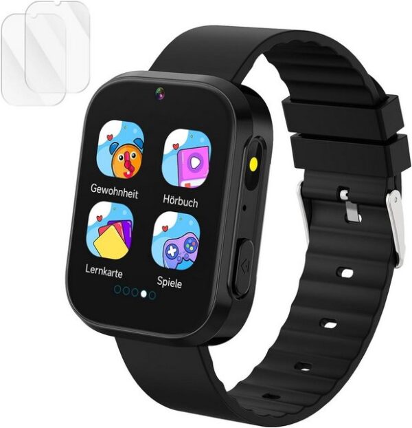 BIGGERFIVE Smartwatch (1,5 Zoll, SIM Karte), HD Touchscreen Kamera Musik Video Player Audiobook Habit Tracking