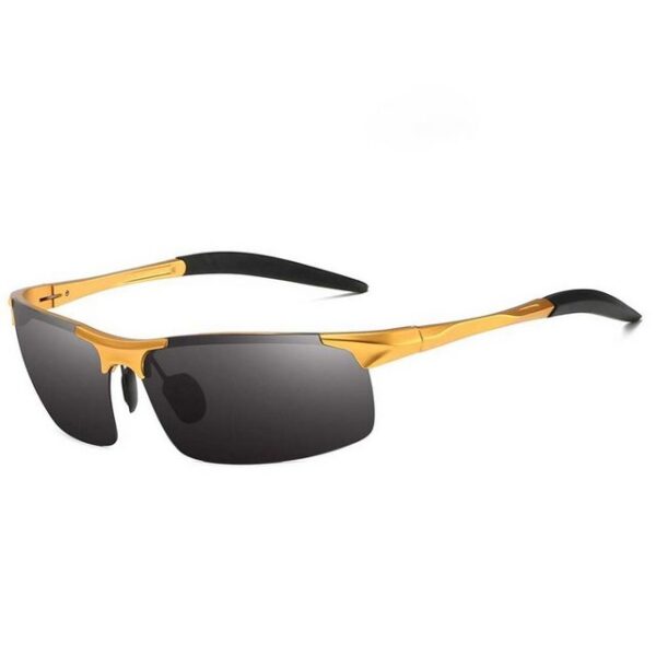 FIDDY Sonnenbrille Polarisierte Sonnenbrille, Sportbrille, Metallrahmen (1-St) Halbrahmen aus leichter Aluminium-Magnesium-Legierung, Nachtsicht